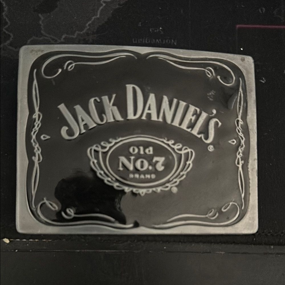 Jack Daniel’s No. 7 Black Logo Men’s Belt Buckle Whiskey Brand Collectible